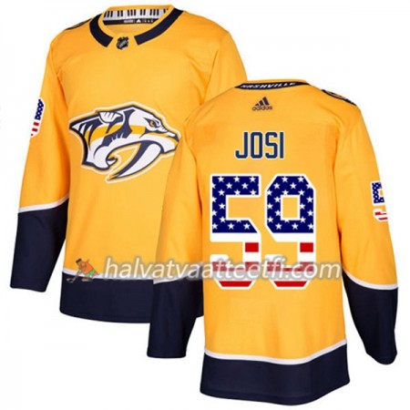 Miesten NHL Nashville Predators Pelipaita Roman Josi 59 Adidas 2017-2018 Kulta USA Flag Fashion Authentic Miesten NHL Nashville Predators Pelipaita Roman Josi 59 Adidas 2017-2018 Kulta USA Flag Fashion Authentic